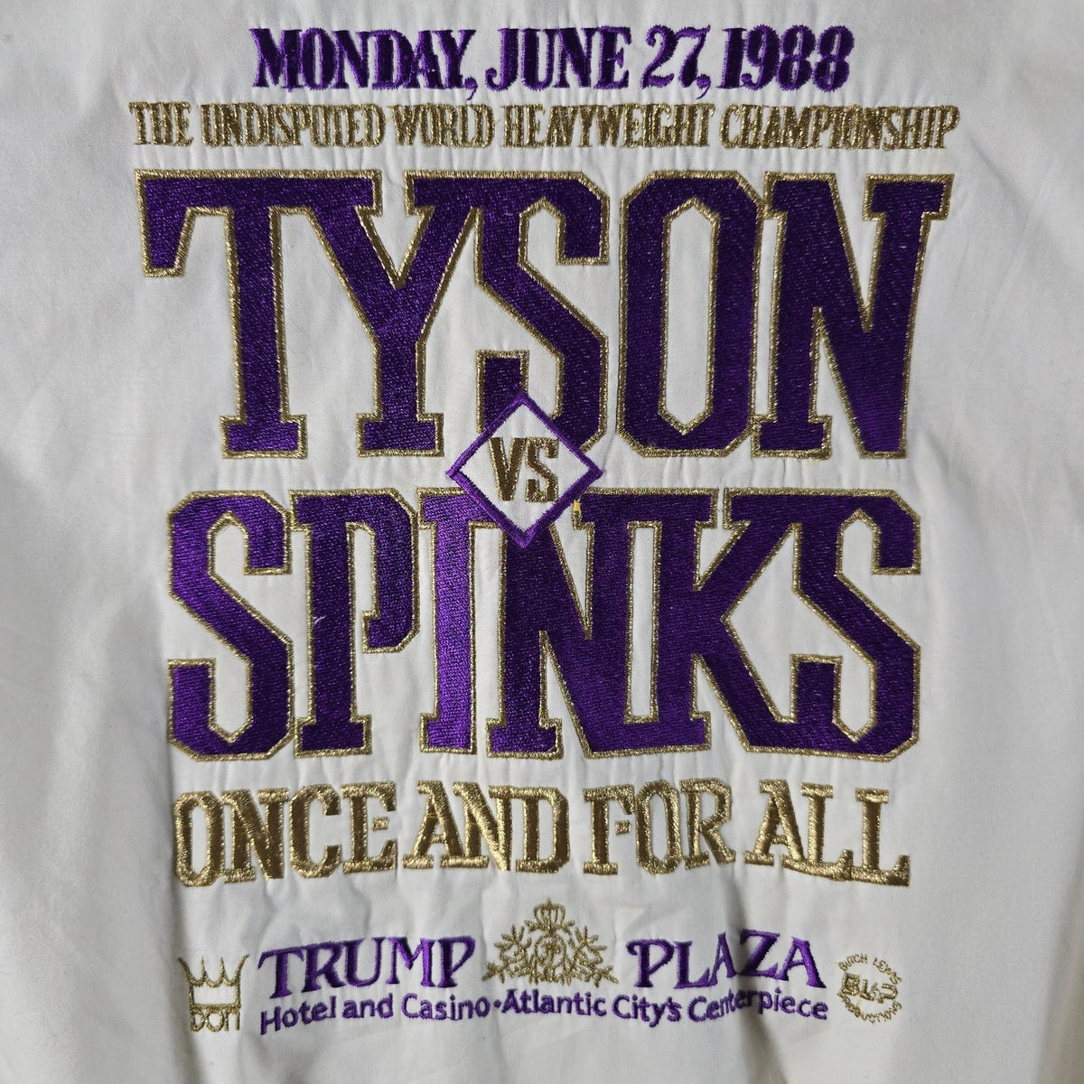 Vintage 1988 Tyson vs Spinks "Once and For All" Championship Fight Jacket (M)