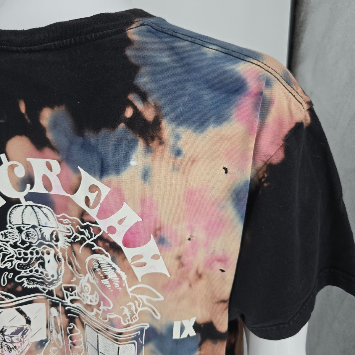 Thrashed 2010s ICECREAM Drip Short Sleeve Knit Bleach Effect T-Shirt (XL)