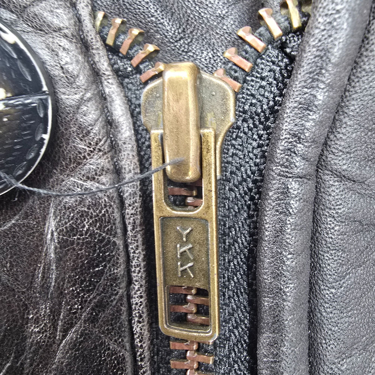 Distressed Vintage 1990s Avirex Leather Yoke Southwestern Blanket Jacket (L)