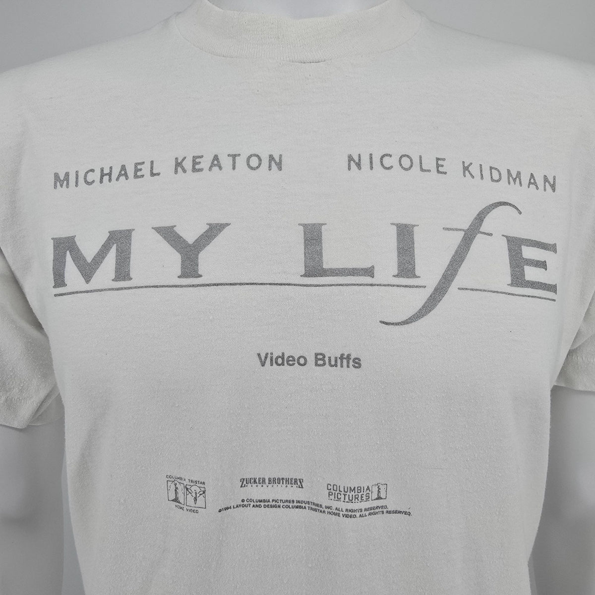 Vintage 1994 My Life Michael Keaton/Nicole Kidman Movie VHS Release T-Shirt (L)