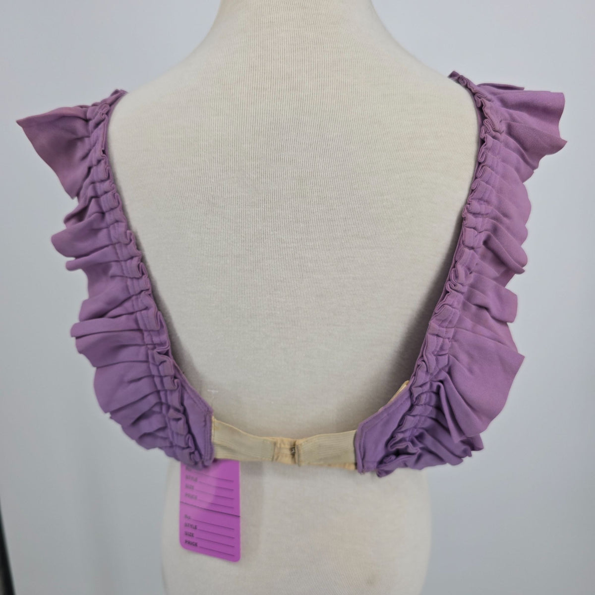 Vintage 1940s Maidenform Allo-Ette Customized Lavendar Covered Costume Bra (30)