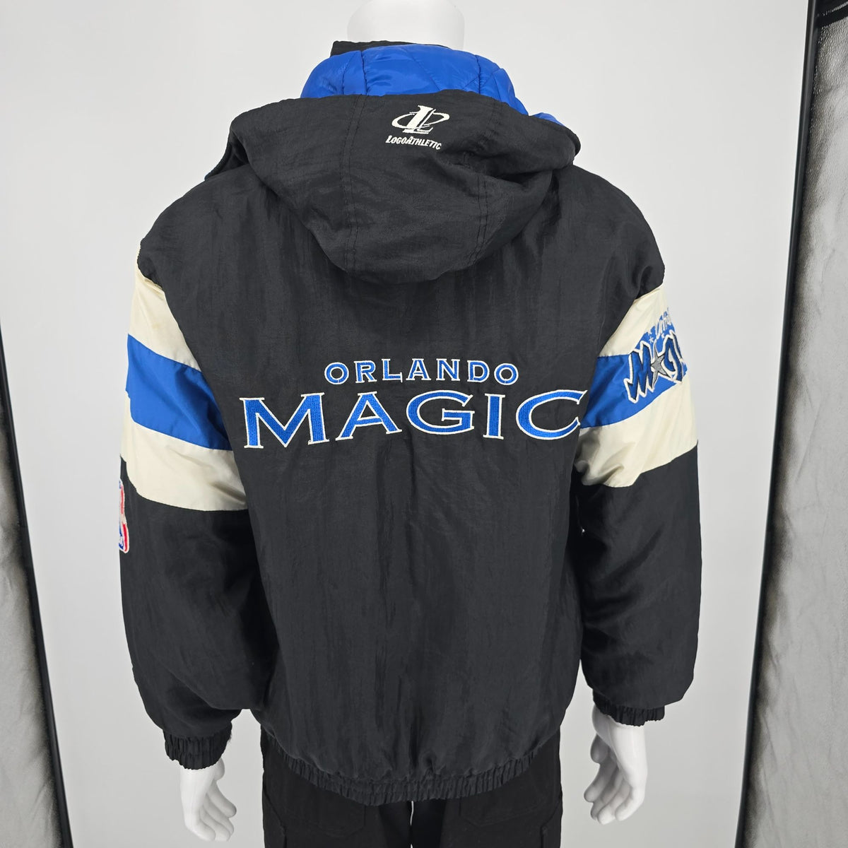 Vintage 1990s Logo Athletic NBA Orlando Magic Hooded Jacket (Youth XL) *Flaw