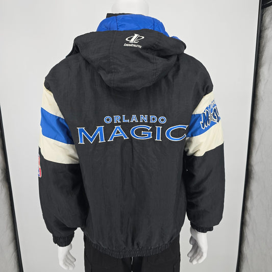 Vintage 1990s Logo Athletic NBA Orlando Magic Hooded Jacket (Youth XL) *Flaw