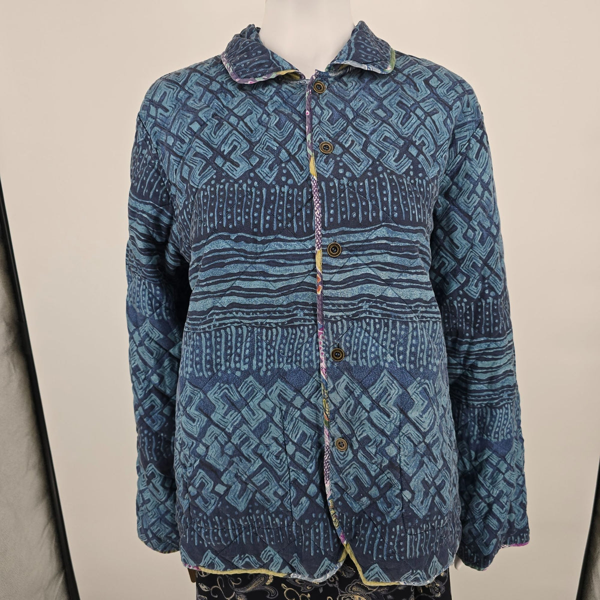 Deadstock NWT Vintage 1990s Anna and Frank Reversible Lightweight Silk Jacket (M)