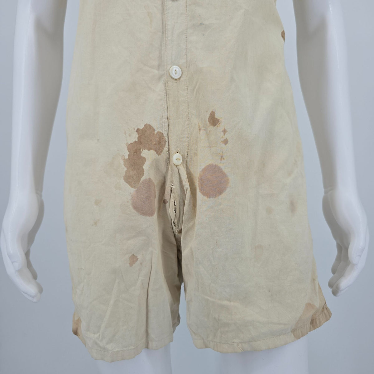 Vintage 1920s Police and Firemen Sleeveless Athletic Union Suit (M) *Damaged