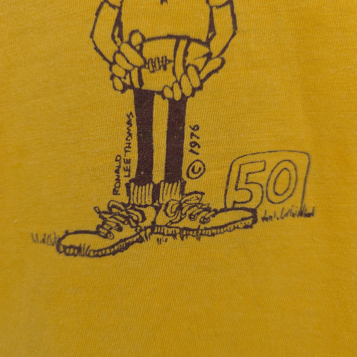 Vintage 1976 Arizona State University Frank Kush ASU Football Promo T-Shirt (M)