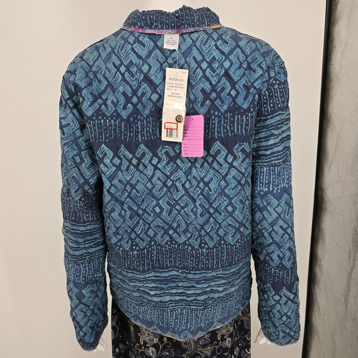 Deadstock NWT Vintage 1990s Anna and Frank Reversible Lightweight Silk Jacket (M)