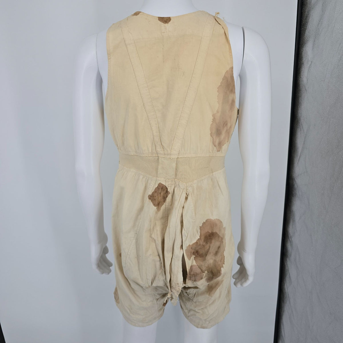 Vintage 1920s Police and Firemen Sleeveless Athletic Union Suit (M) *Damaged