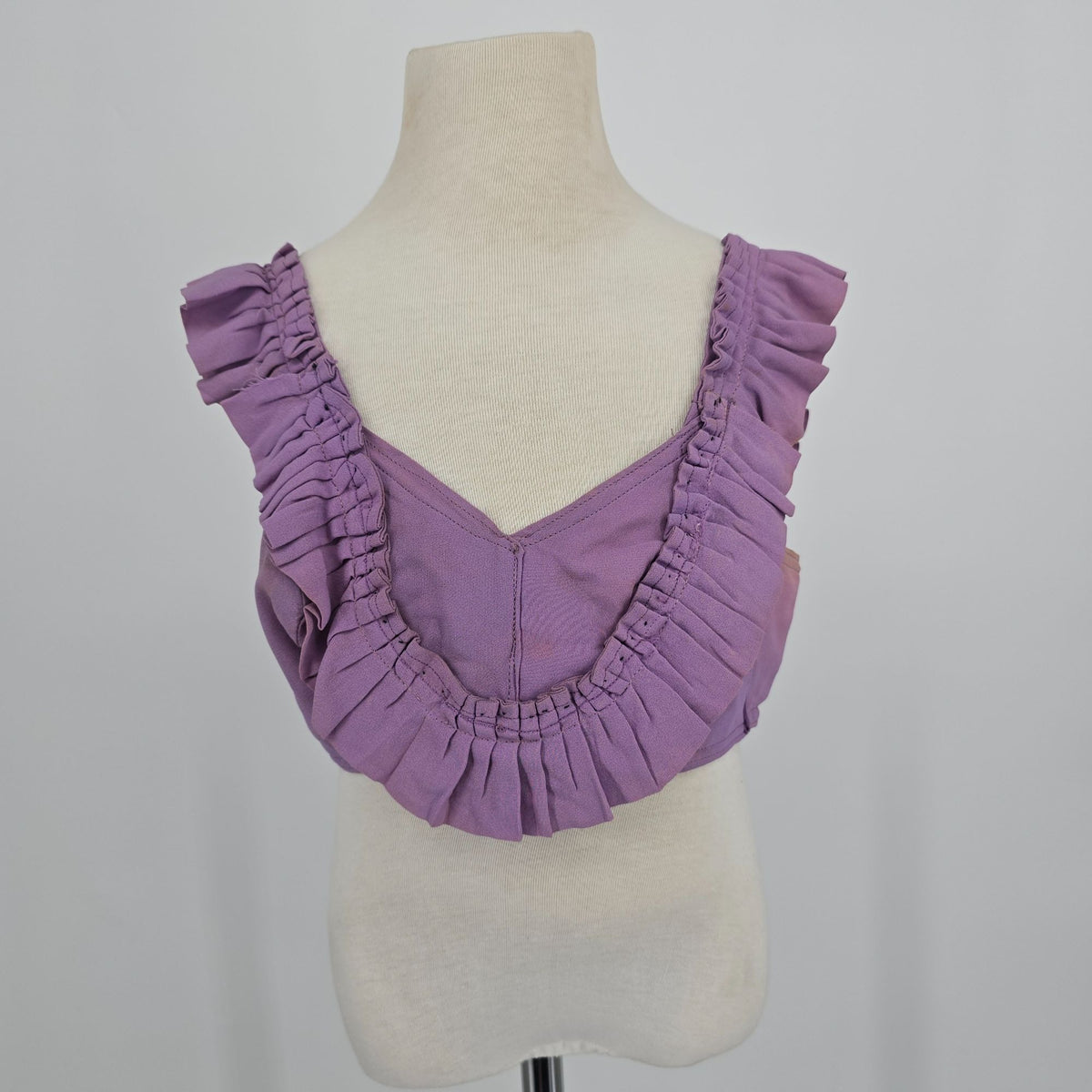 Vintage 1940s Maidenform Allo-Ette Customized Lavendar Covered Costume Bra (30)