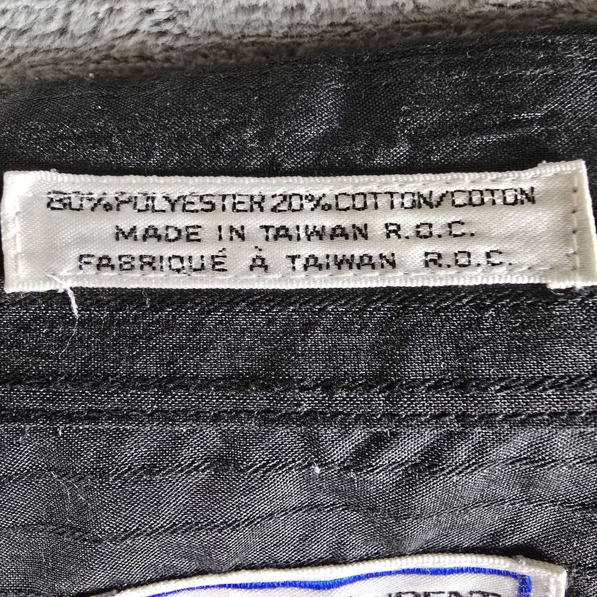 Vintage 1980s Yves Saint Laurent Menswear Black YSL Monogram Shirt (L/16 32-33)