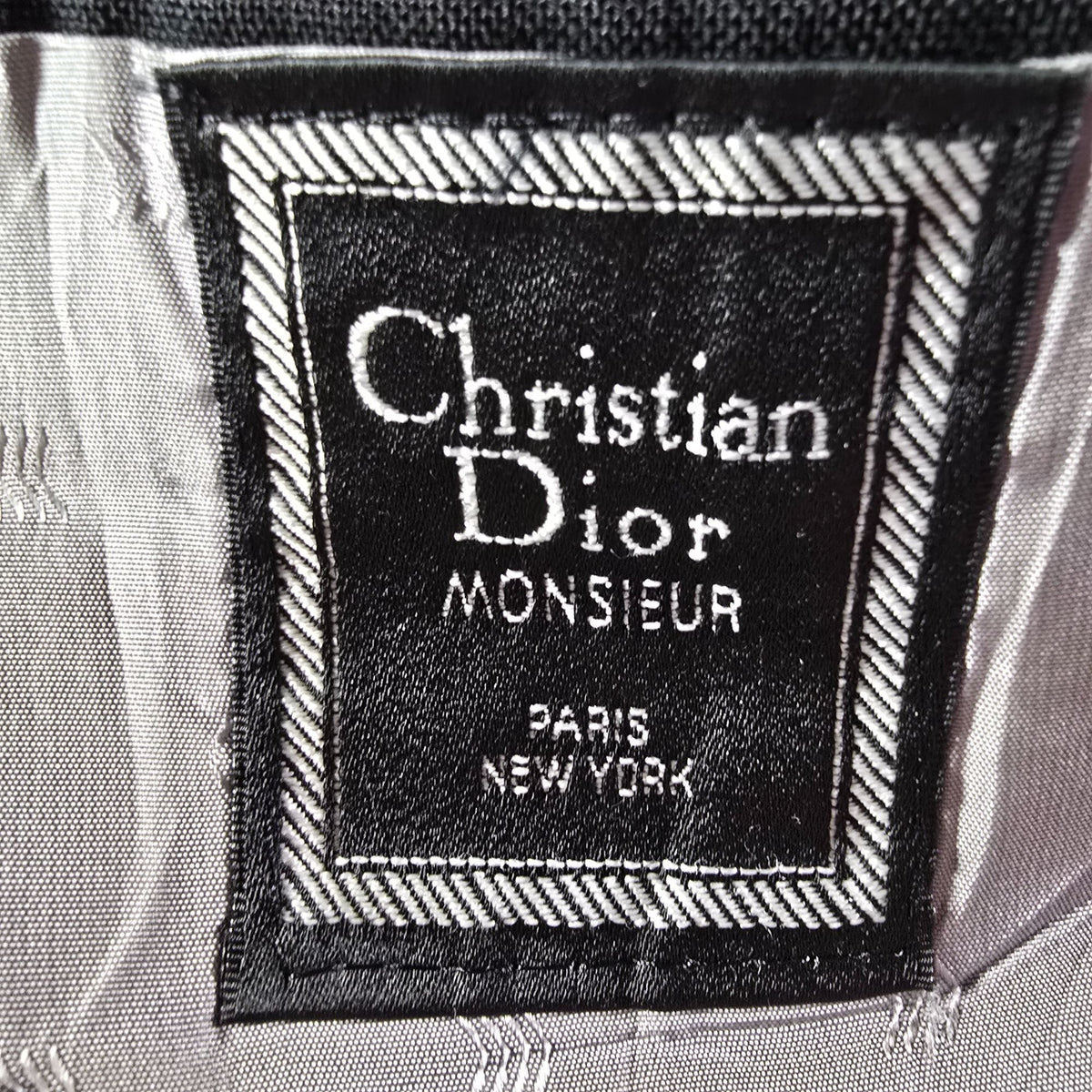 Vintage 1980s Christian Dior Monsieur Black Cambridge Police Blazer (42L) *Flaws