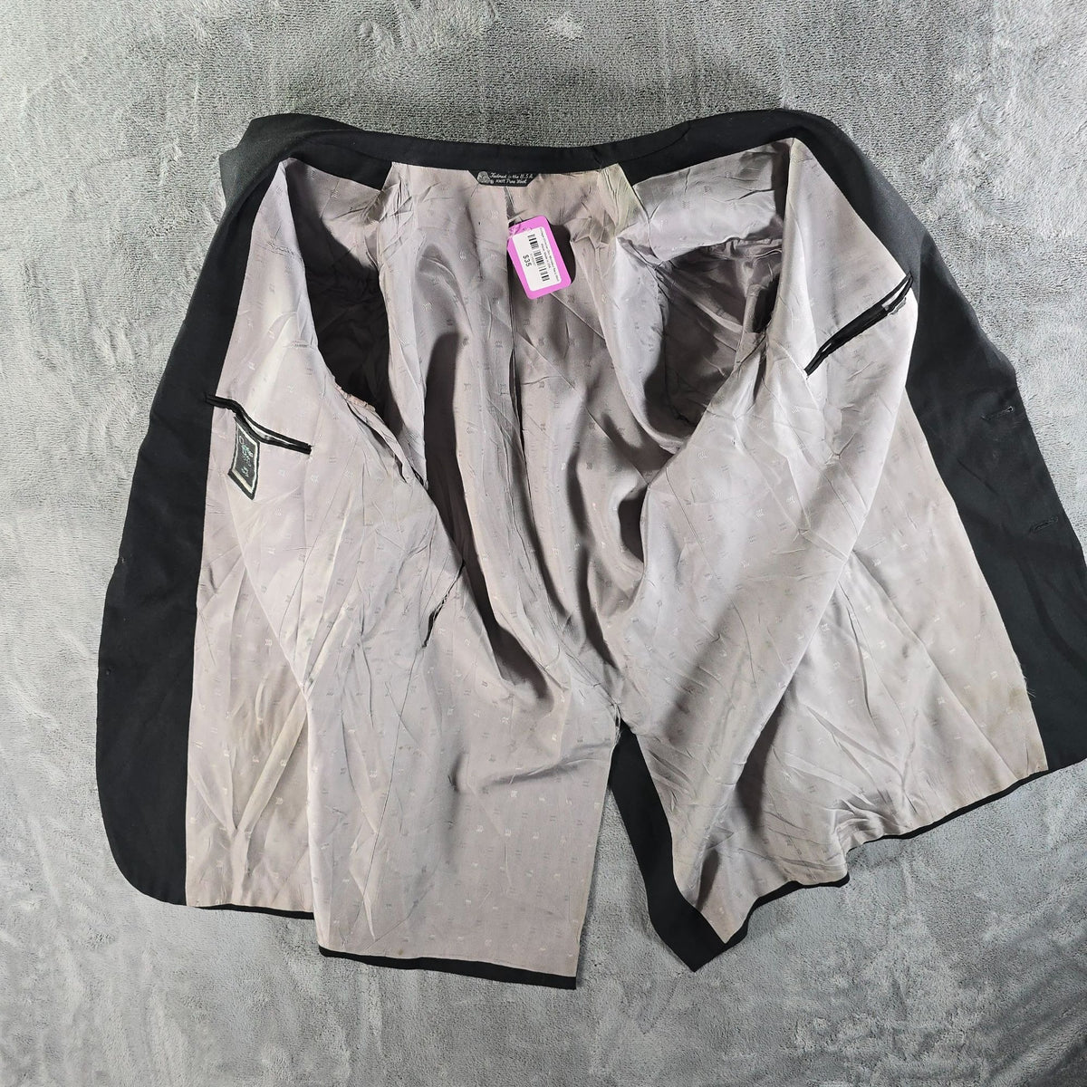 Vintage 1980s Christian Dior Monsieur Black Cambridge Police Blazer (42L) *Flaws
