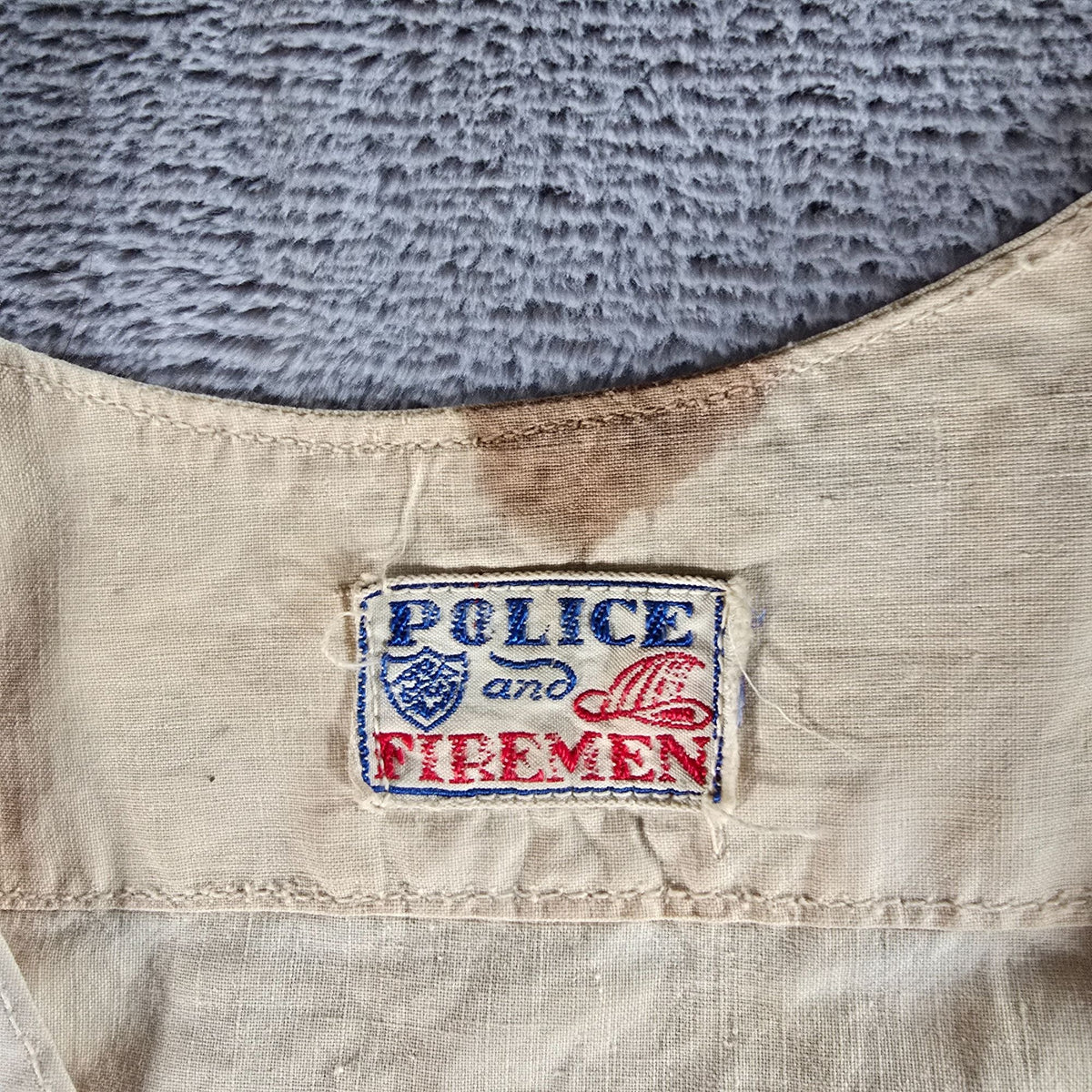 Vintage 1920s Police and Firemen Sleeveless Athletic Union Suit (M) *Damaged