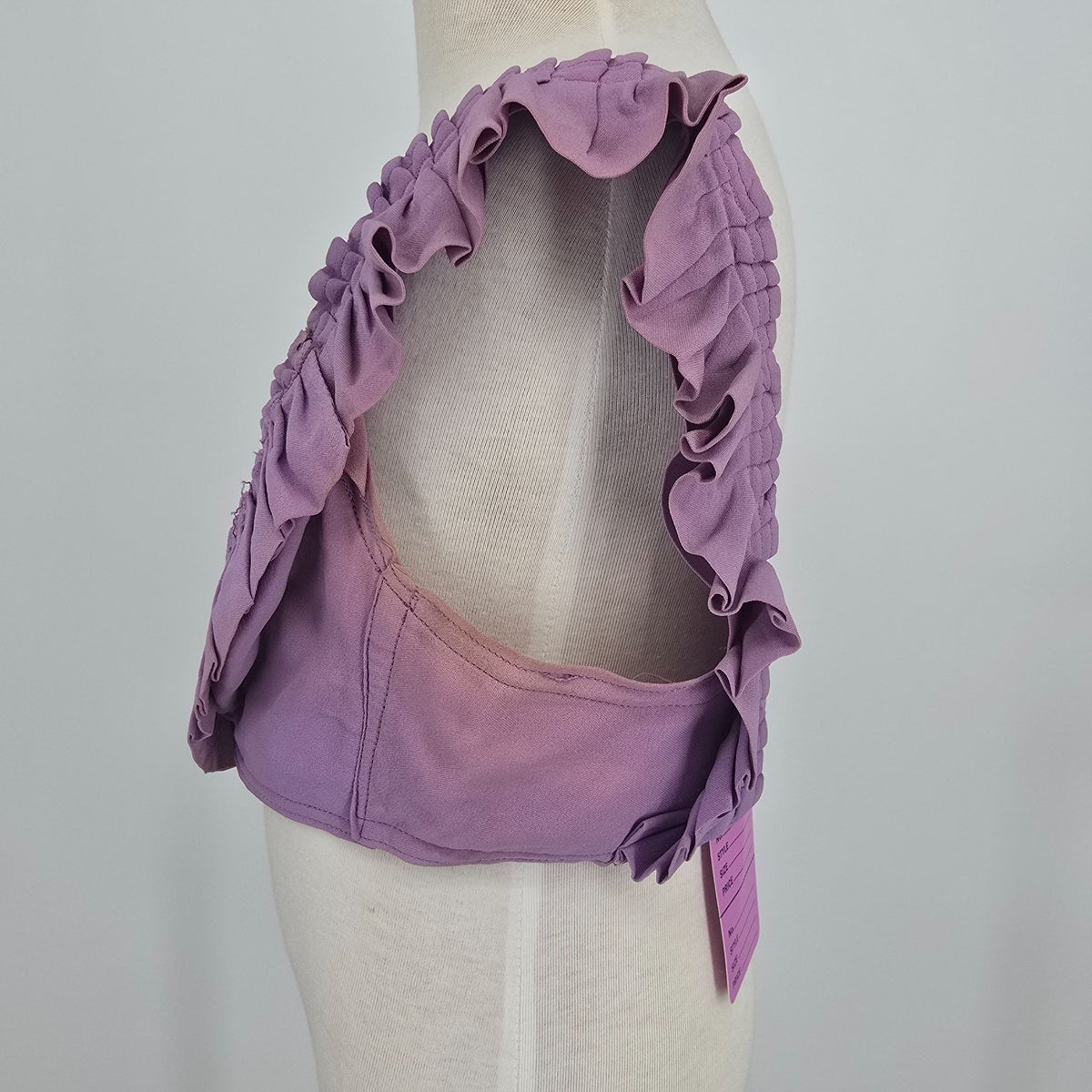 Vintage 1940s Maidenform Allo-Ette Customized Lavendar Covered Costume Bra (30)