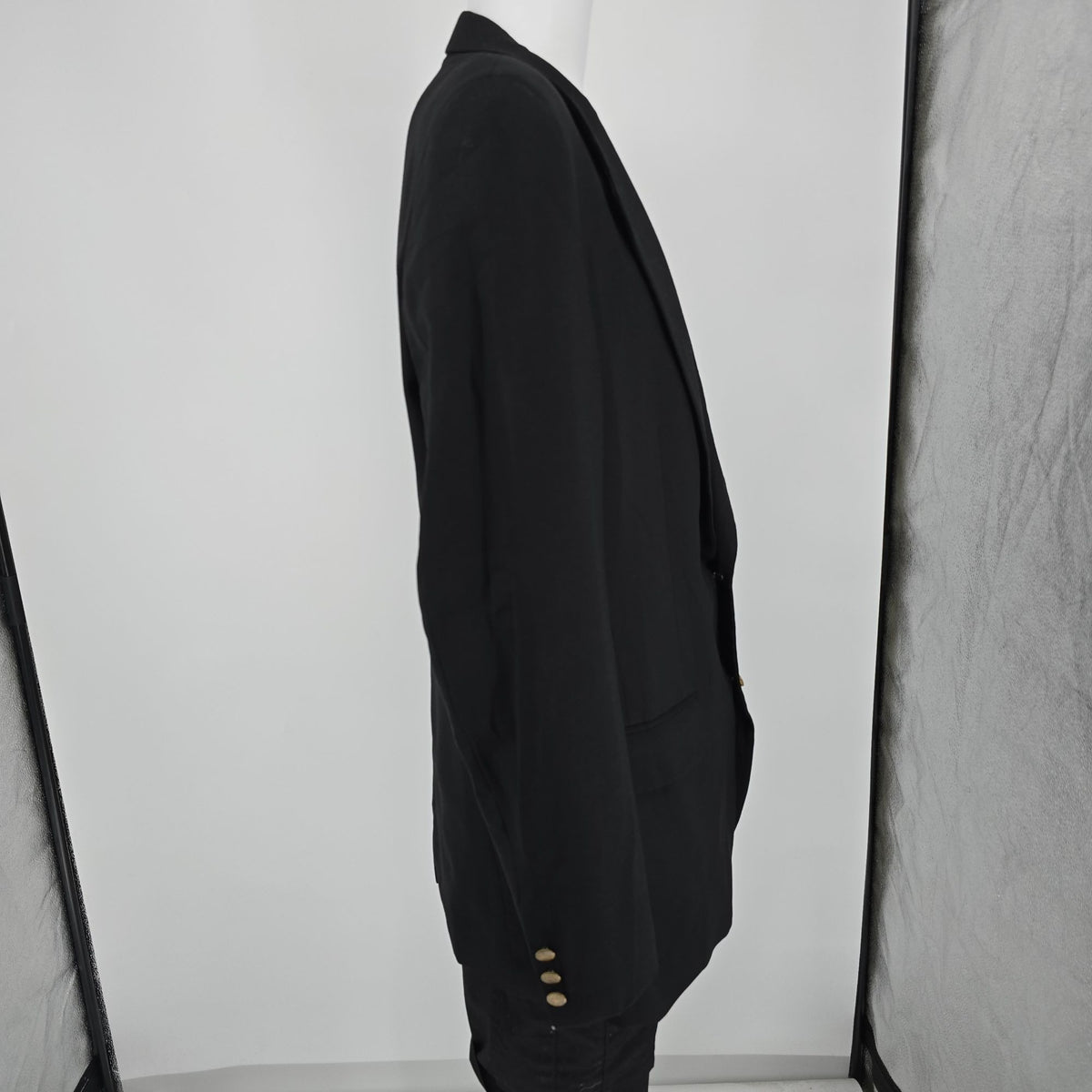 Vintage 1980s Christian Dior Monsieur Black Cambridge Police Blazer (42L) *Flaws