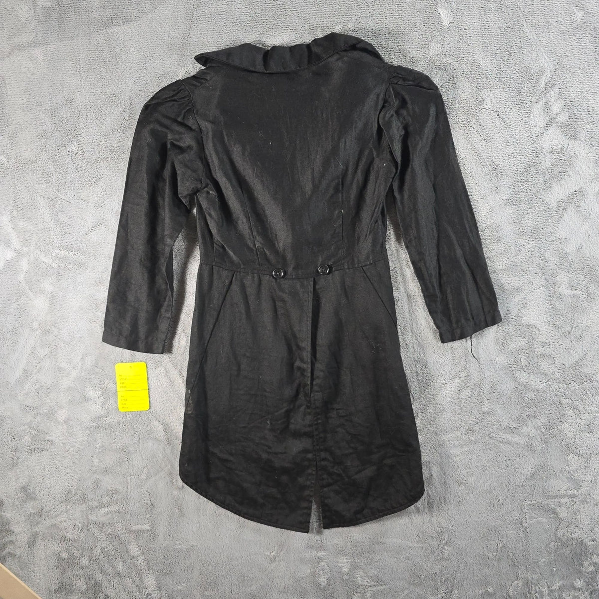 Vintage 1980s Black Victorian-Style Tailcoat Stage Costume (Girls Small)