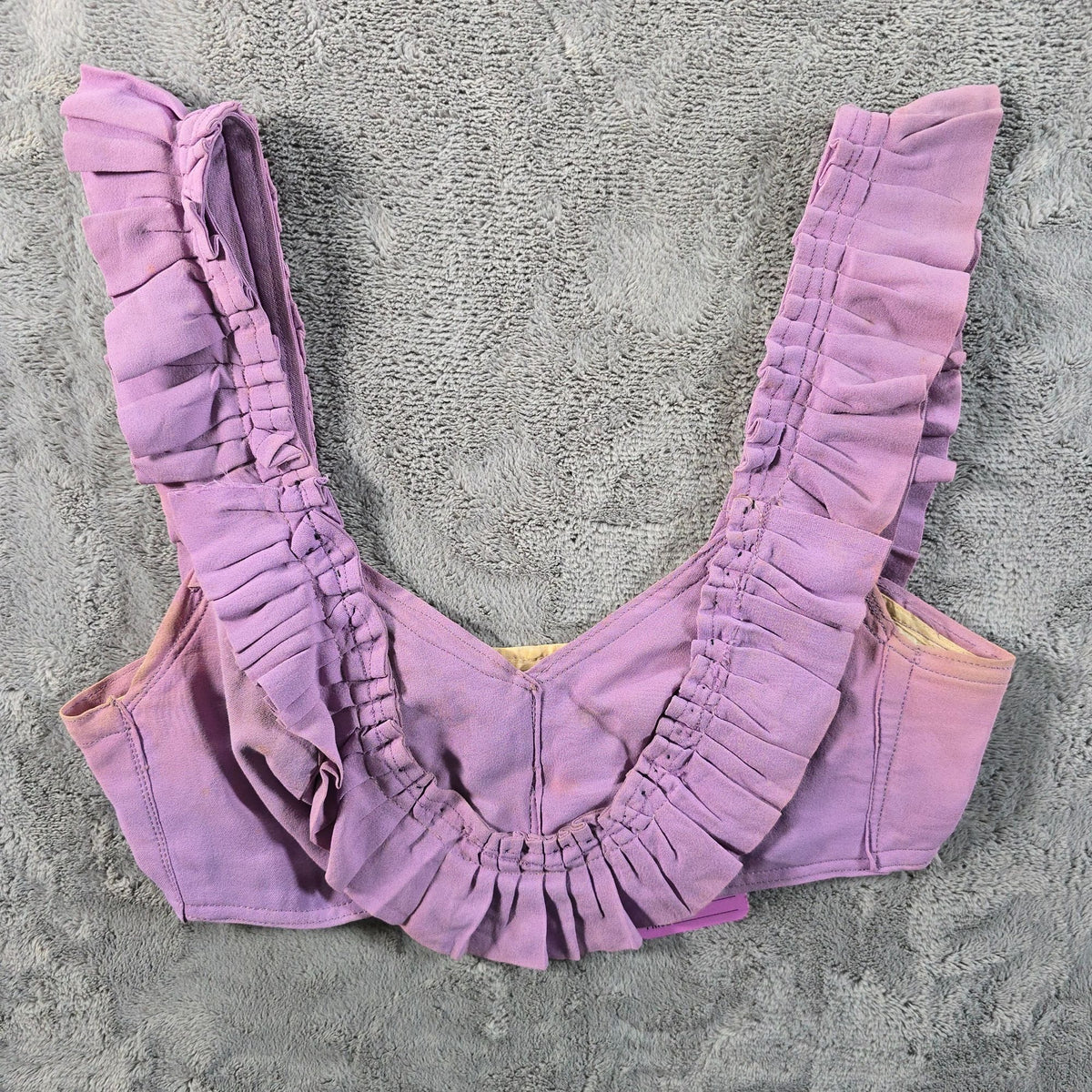 Vintage 1940s Maidenform Allo-Ette Customized Lavendar Covered Costume Bra (30)