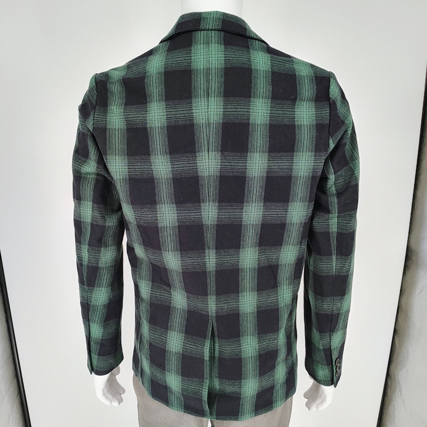 NWT Houston White Men's Black and Green Plaid Suit Jacket/Sport Coat (Small)