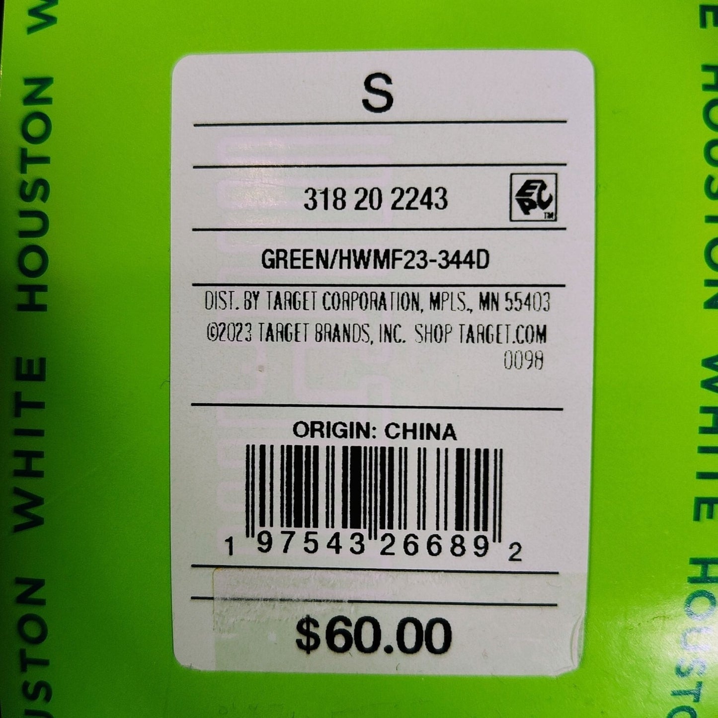 NWT Houston White Men's Black and Green Plaid Suit Jacket/Sport Coat (Small)