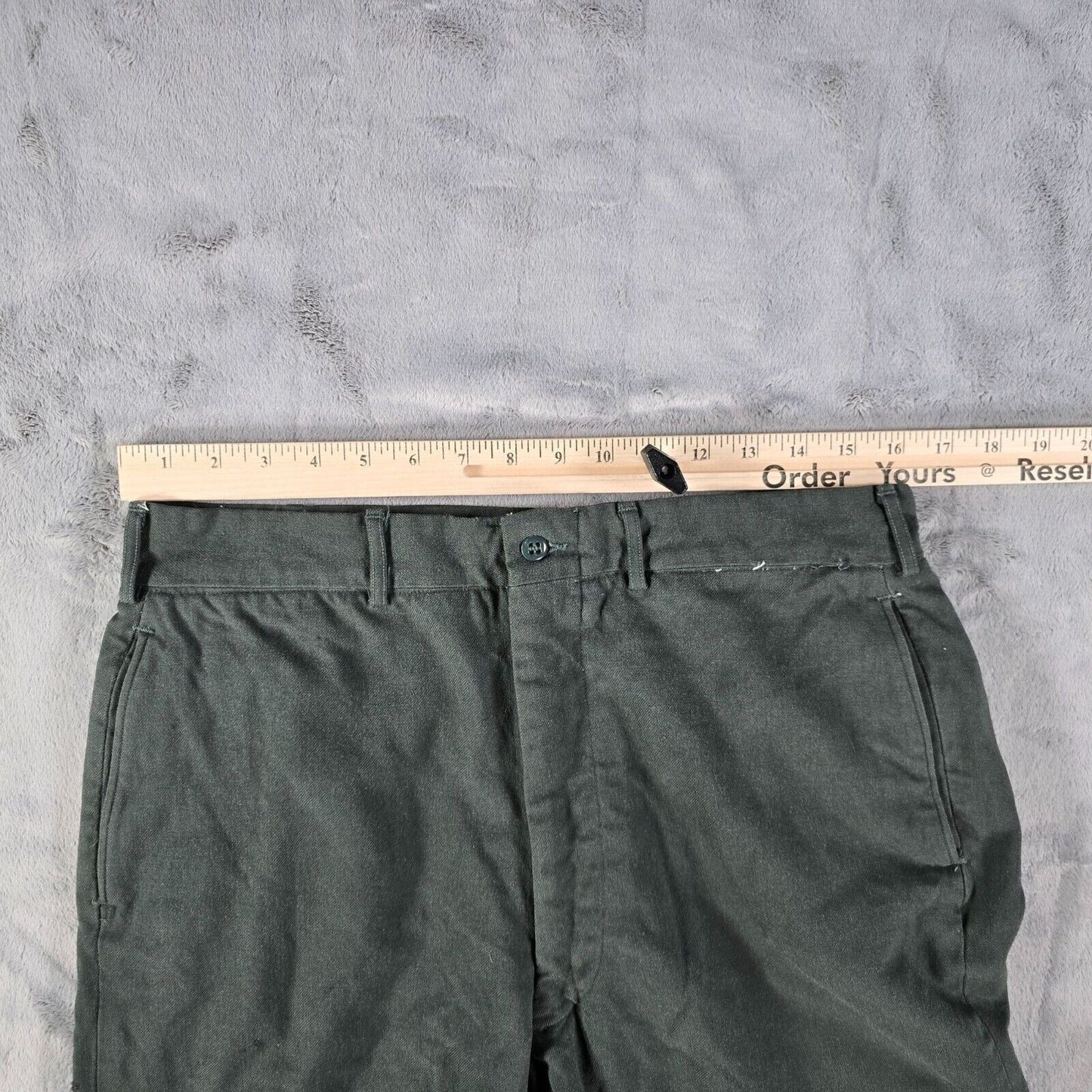 Vintage 1965 U.S. Army Vietnam Man's Wool Serge AG 44 Green Trousers (32x28)