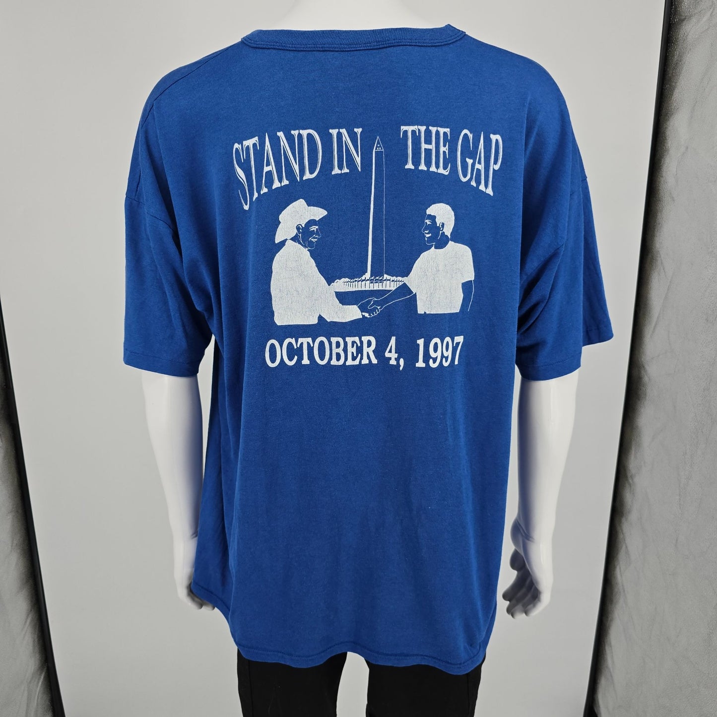 Vintage 1997 Promise Keepers Men of Integrity Stand in the Gap T-Shirt (XXL)
