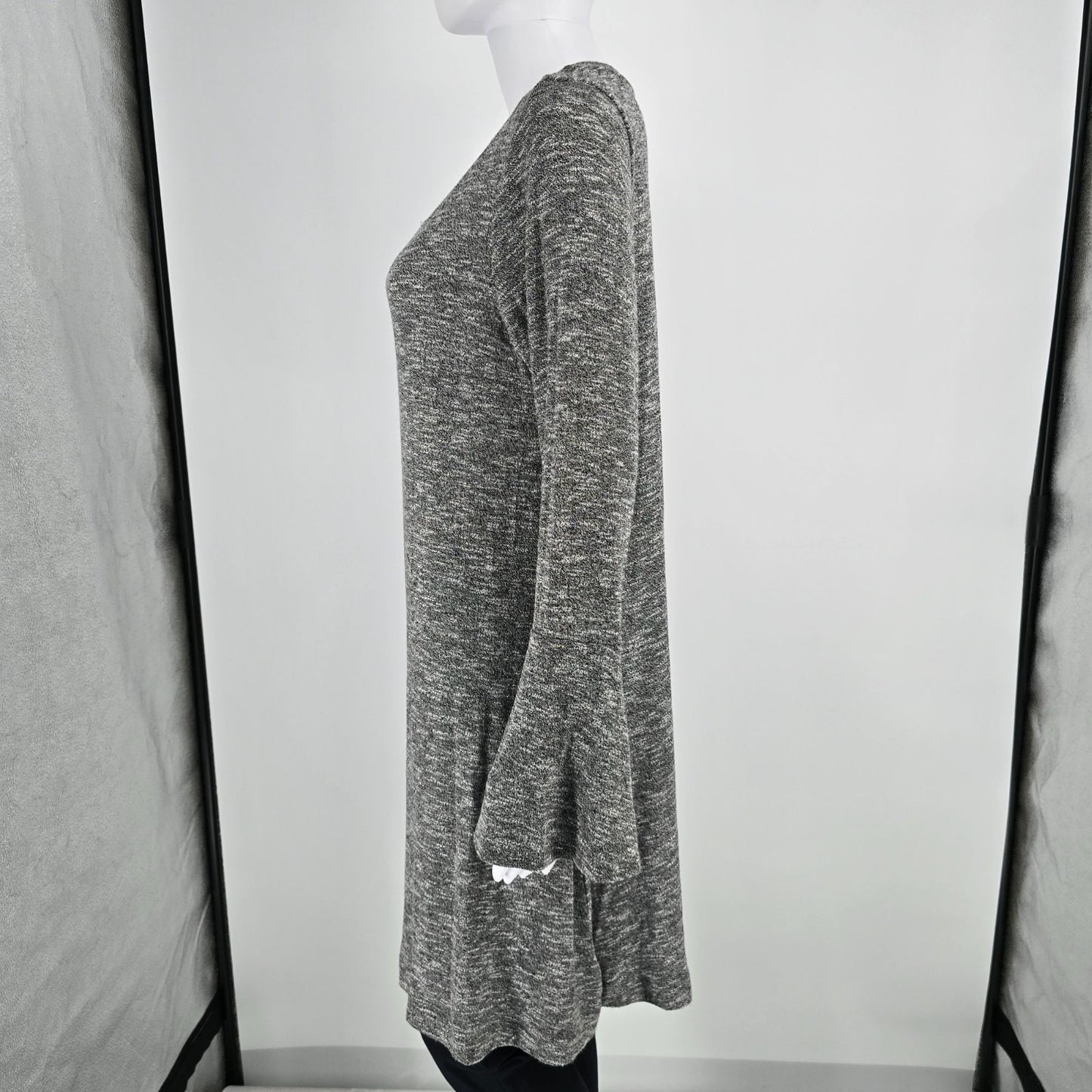 2010s a.n.a. A New Approach NWT Women's Heather Grey Tunic/Sweater Dress (L)