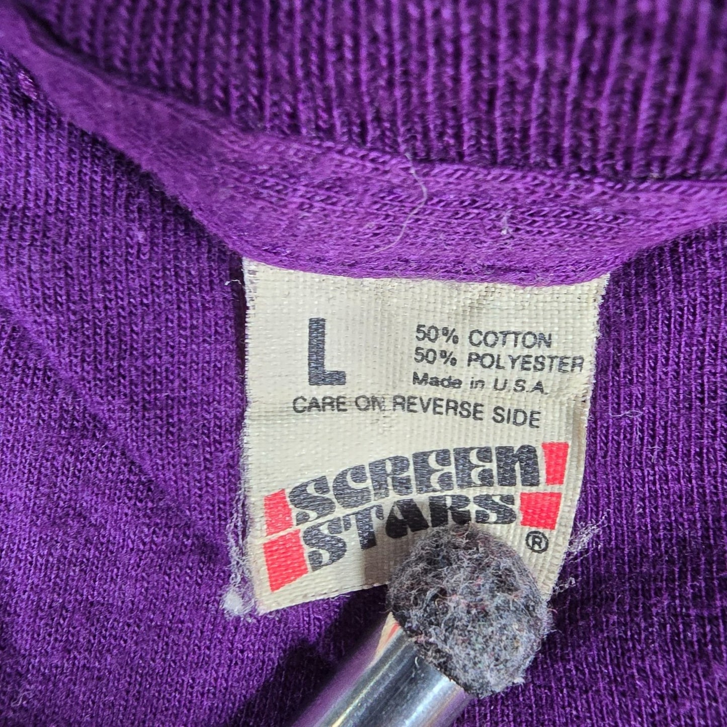 Vintage 1980s Screen Stars City Of Cincinnati Riverfest Purple T-Shirt (M)