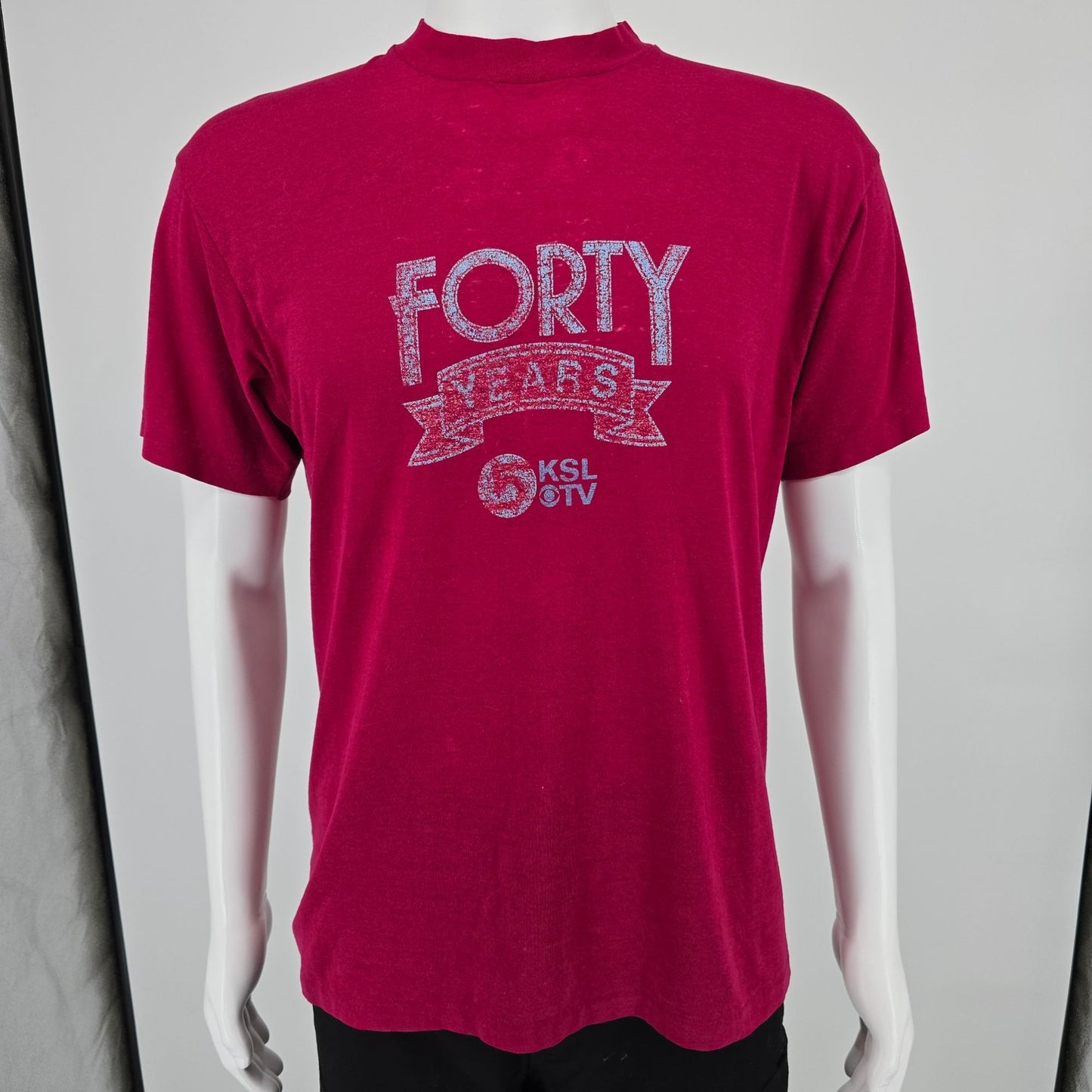 Vintage 1989 KSL TV CBS Salt Lake City Utah 40 Year Anniversary T-Shirt (M/L)