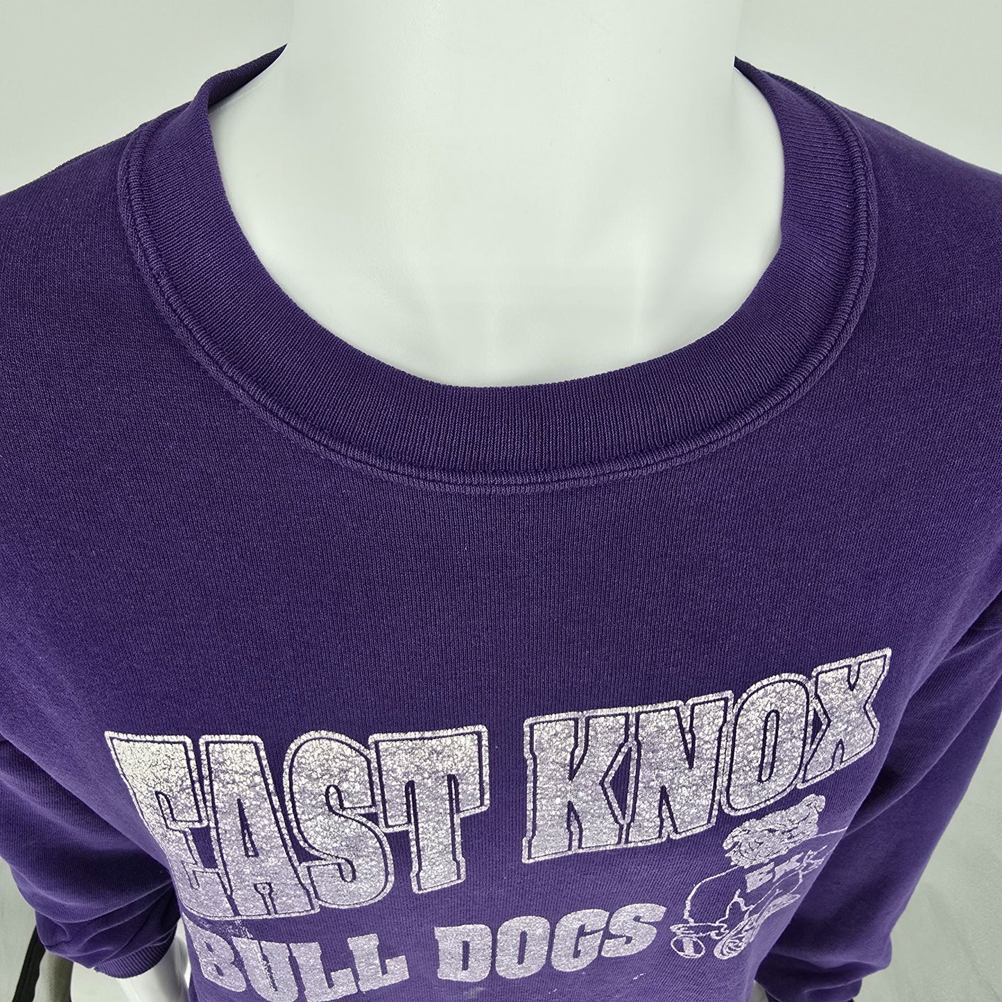 Distressed Vintage 1990s East Knox Bull Dogs Howard, Ohio Sweatshirt (2XL)