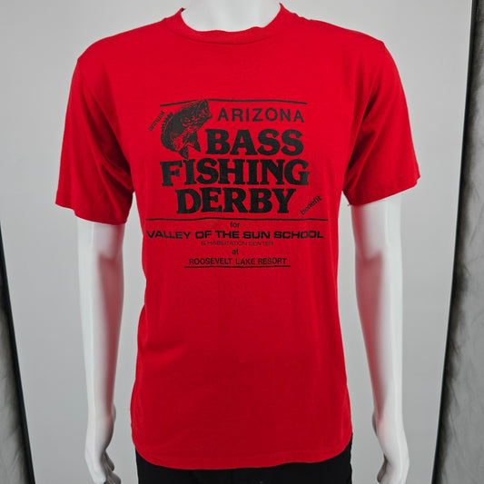 Vintage 1990s Arizona Bass Fishing Derby Valley of the Sun School T-Shirt (M/L)