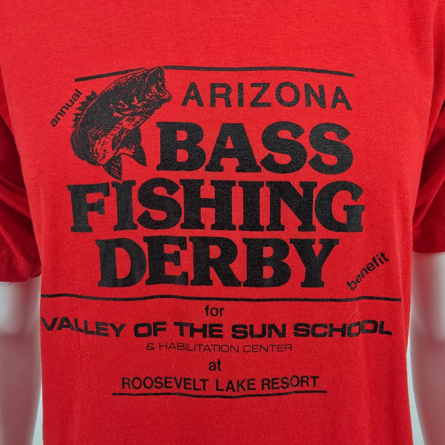 Vintage 1990s Arizona Bass Fishing Derby Valley of the Sun School T-Shirt (M/L)