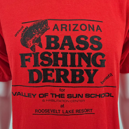 Vintage 1990s Arizona Bass Fishing Derby Valley of the Sun School T-Shirt (M/L)