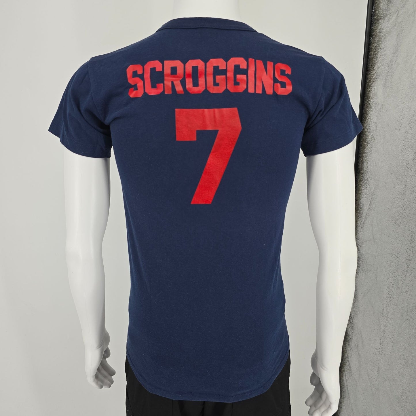 Vintage 1990s Soffe Shirts Tigers Shall Scroggins #7 Henley T-Shirt -Youth Large