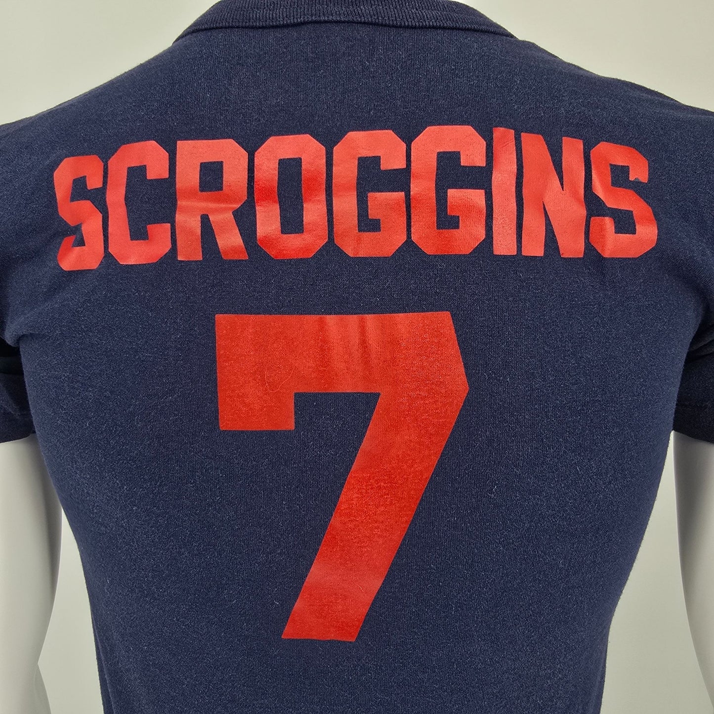Vintage 1990s Soffe Shirts Tigers Shall Scroggins #7 Henley T-Shirt -Youth Large