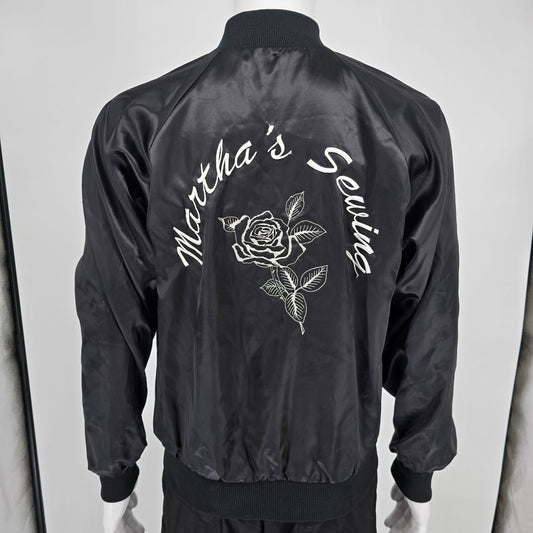 Vintage 1990s Auburn Sportswear "Martha's Sewing" Back Graphic Nylon Jacket (S)