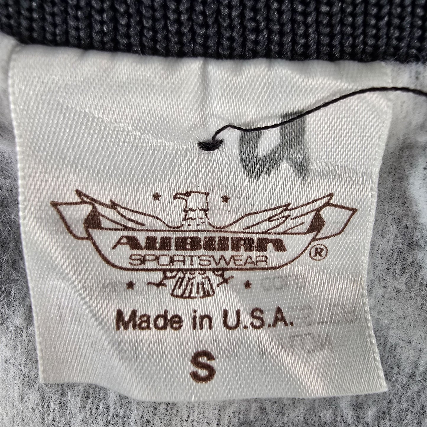 Vintage 1990s Auburn Sportswear "Martha's Sewing" Back Graphic Nylon Jacket (S)