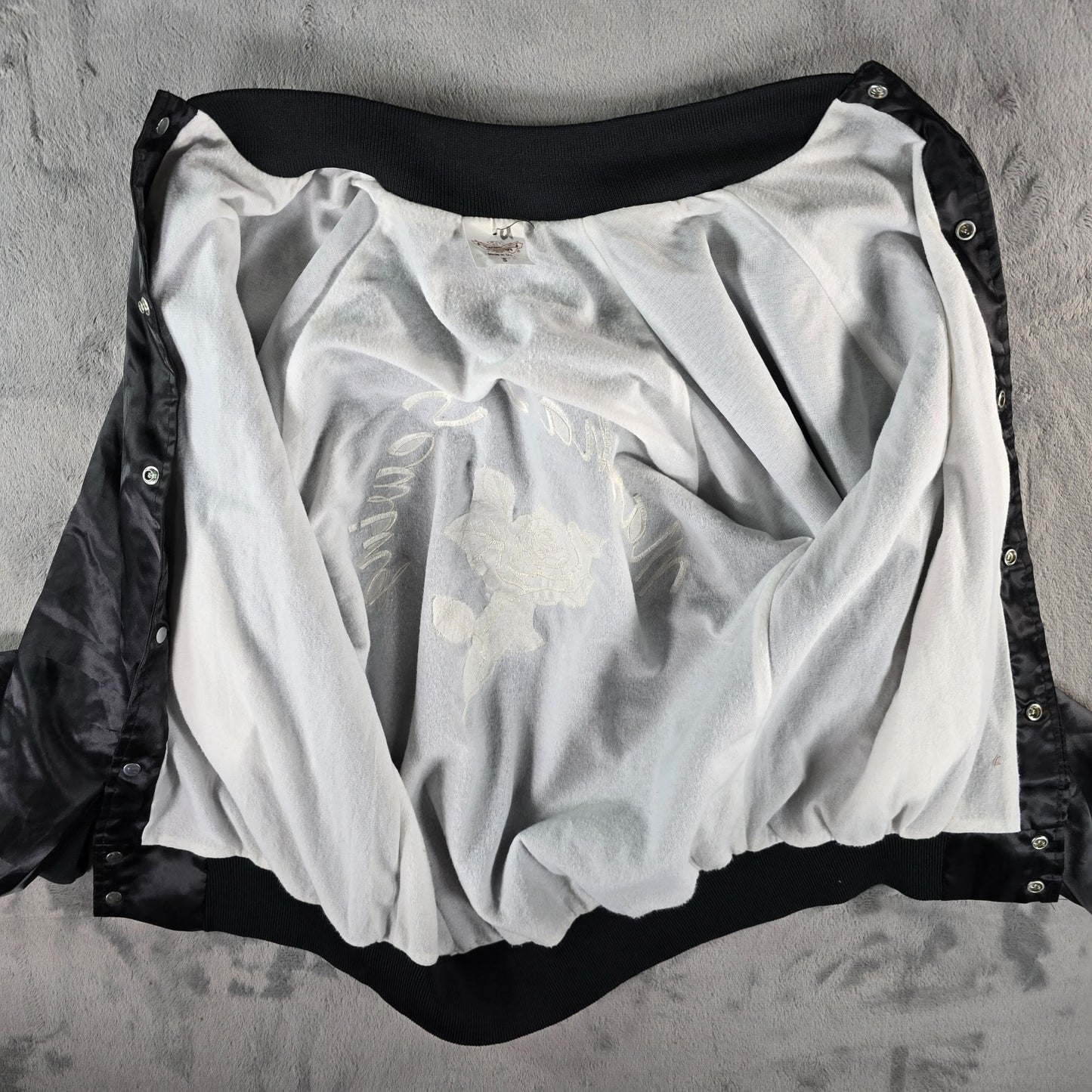 Vintage 1990s Auburn Sportswear "Martha's Sewing" Back Graphic Nylon Jacket (S)