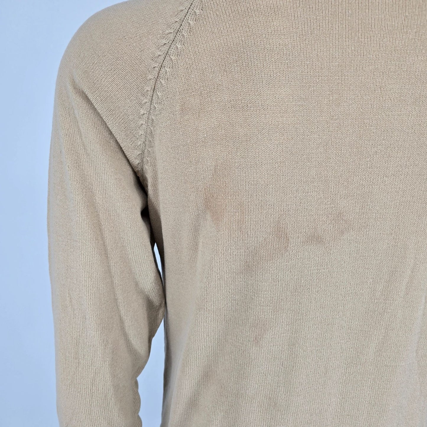 Vintage 1970s Sportswear Camel Raglan Sleeve Knit Turtleneck Sweater (M) *Flaw