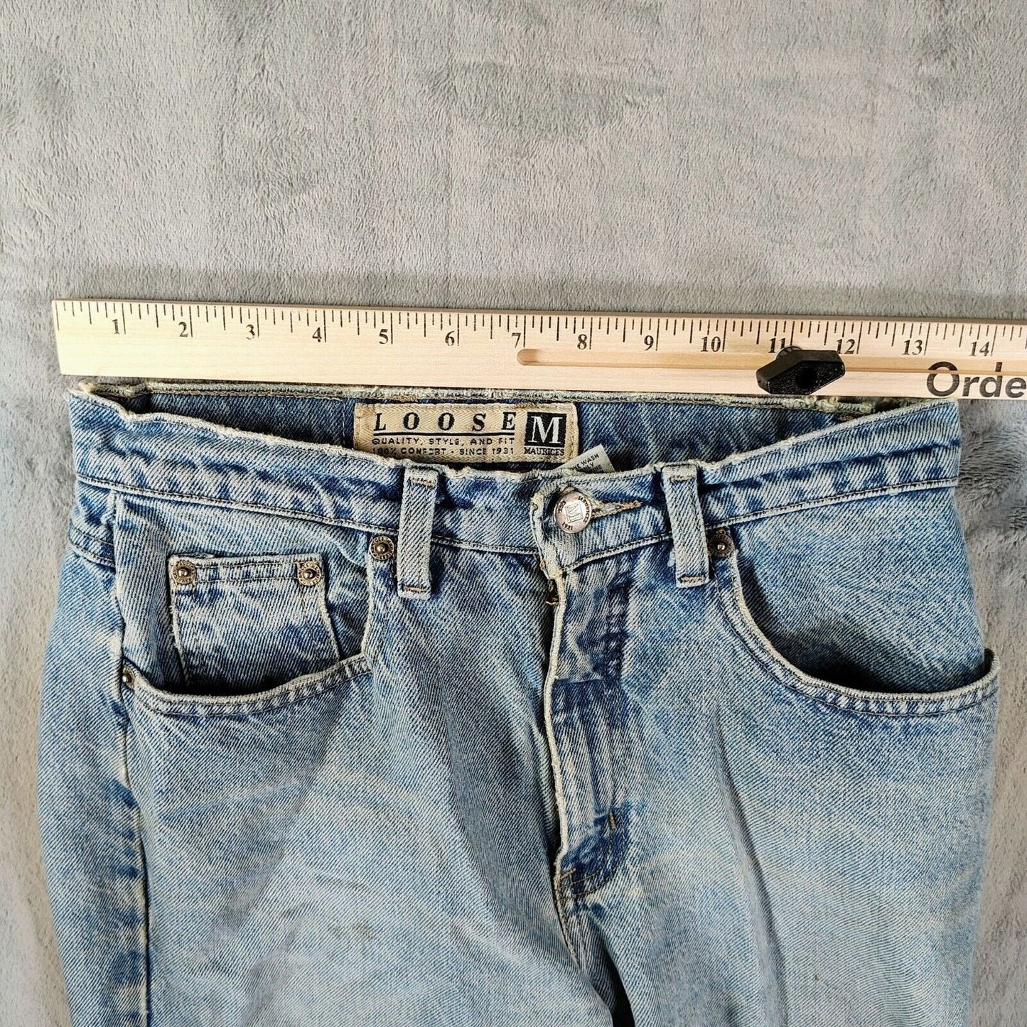 Vintage Maurices Women's 100% Cotton Light Blue Denim Loose Fit Jeans (6 Reg)