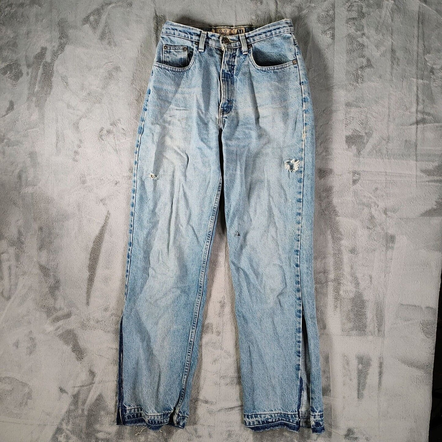Vintage Maurices Women's 100% Cotton Light Blue Denim Loose Fit Jeans (6 Reg)