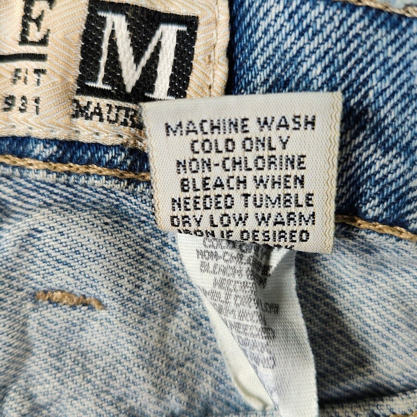 Vintage Maurices Women's 100% Cotton Light Blue Denim Loose Fit Jeans (6 Reg)