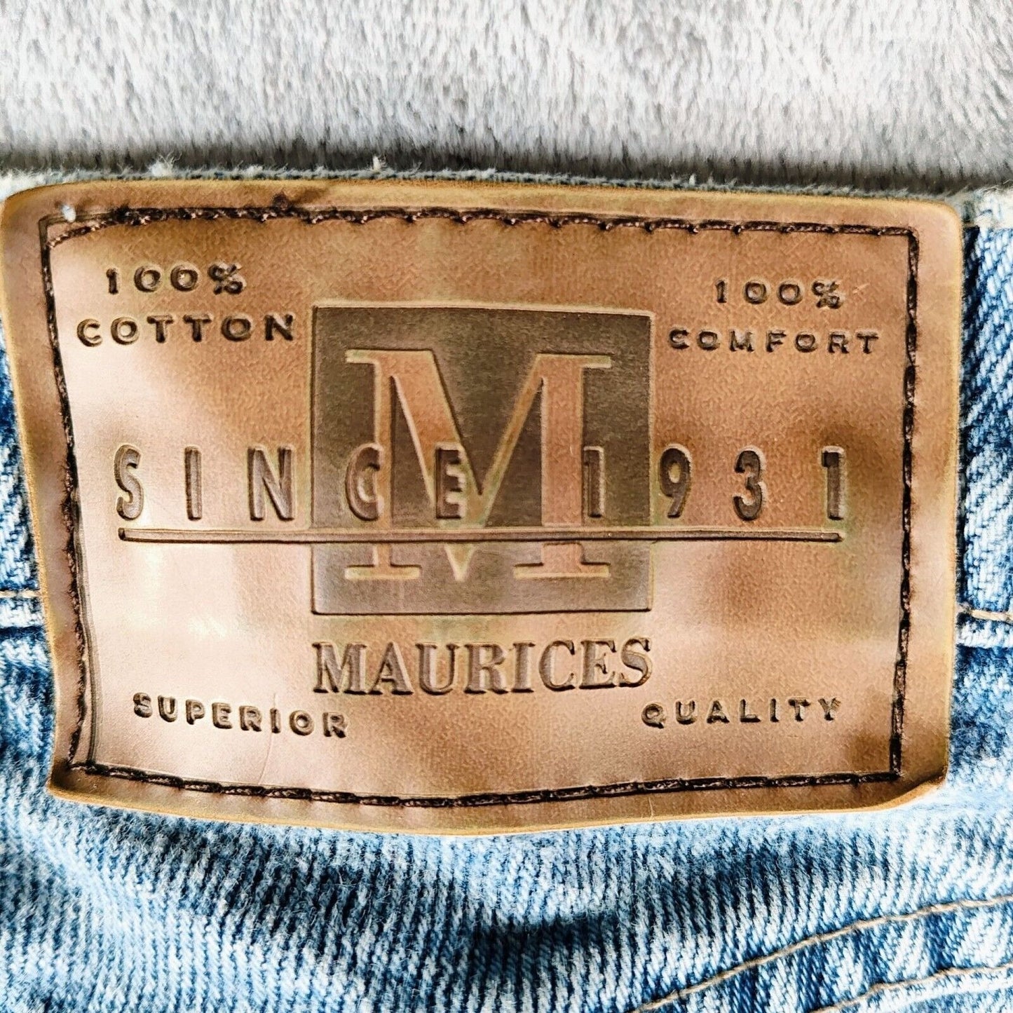 Vintage Maurices Women's 100% Cotton Light Blue Denim Loose Fit Jeans (6 Reg)