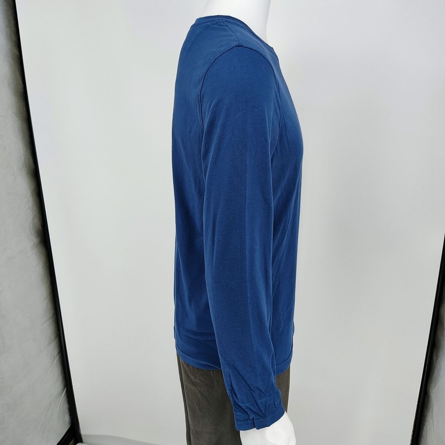 Sonoma Goods For Life Mens Blue Heather Cotton/Poly Long Sleeve Pajama Top (S)