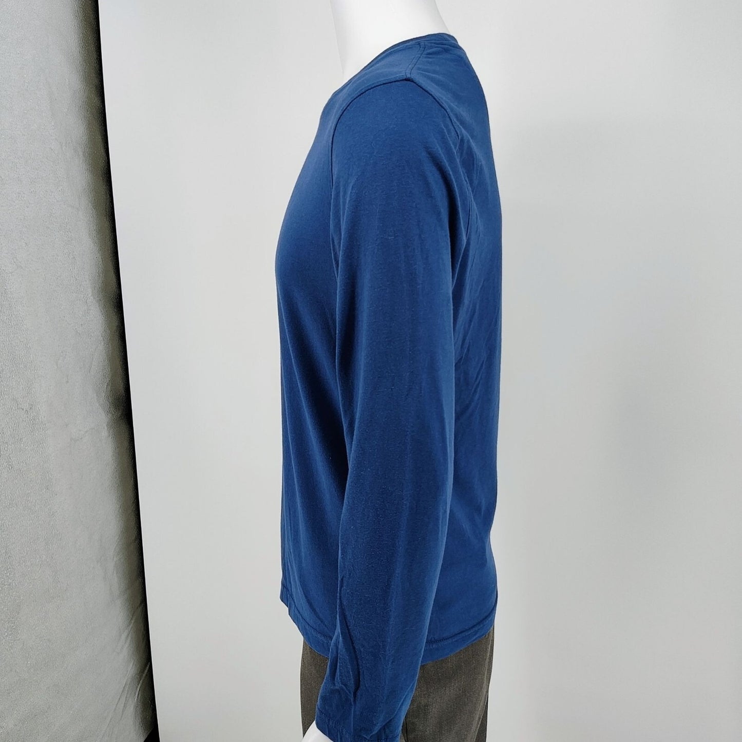 Sonoma Goods For Life Mens Blue Heather Cotton/Poly Long Sleeve Pajama Top (S)