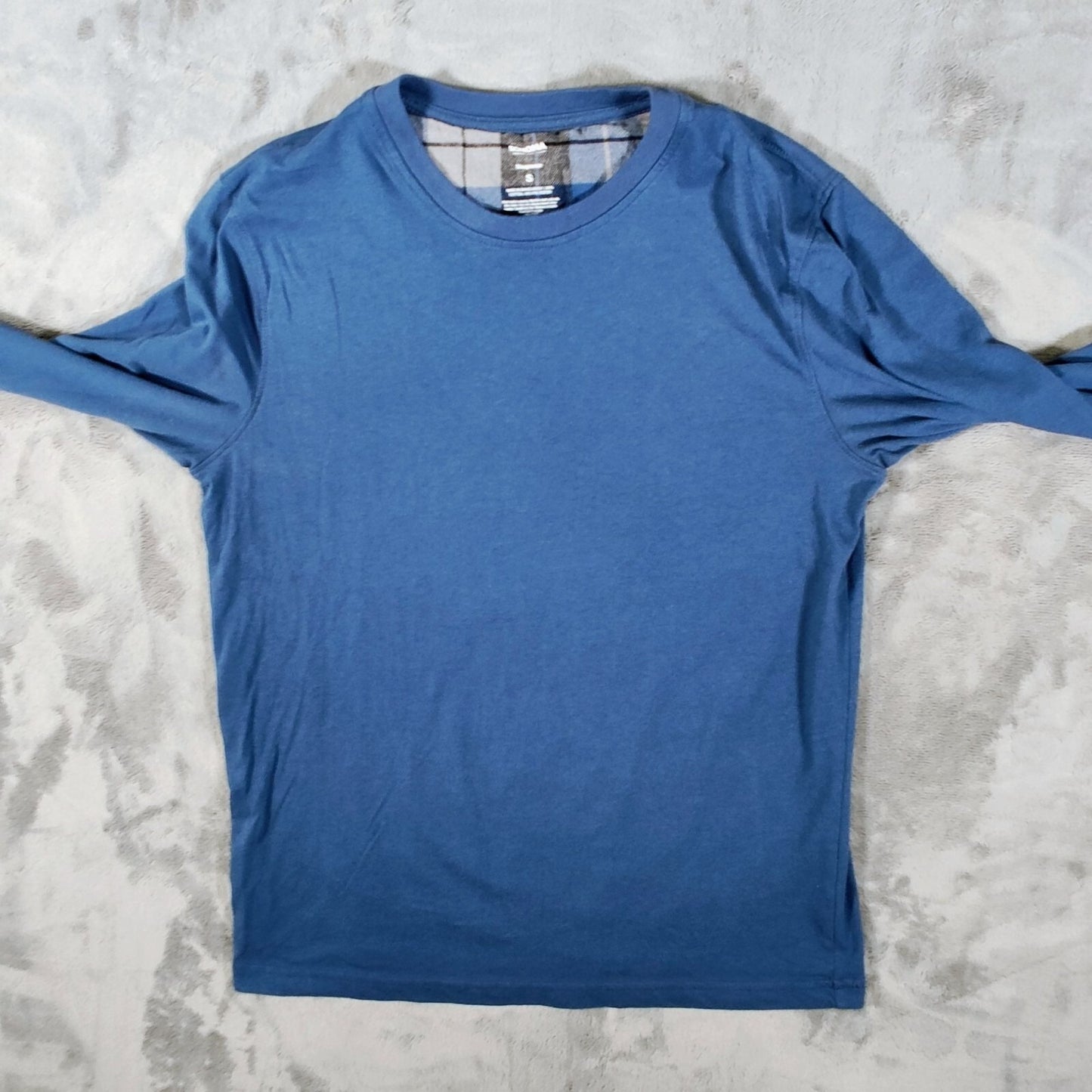 Sonoma Goods For Life Mens Blue Heather Cotton/Poly Long Sleeve Pajama Top (S)