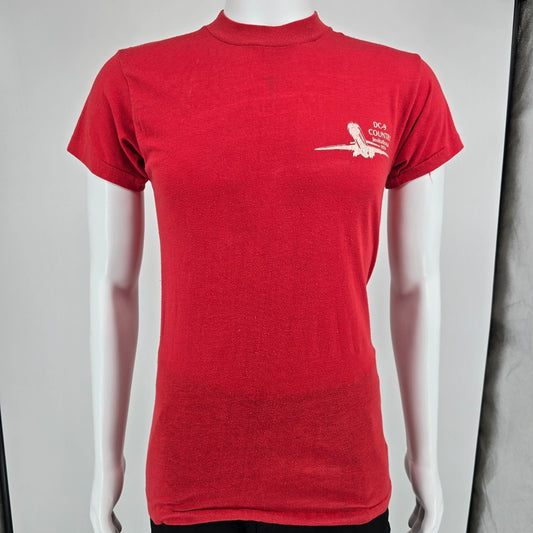 Vintage 1974 Red DC-9 Country Invitational Single Stitch Graphic T-Shirt (S)