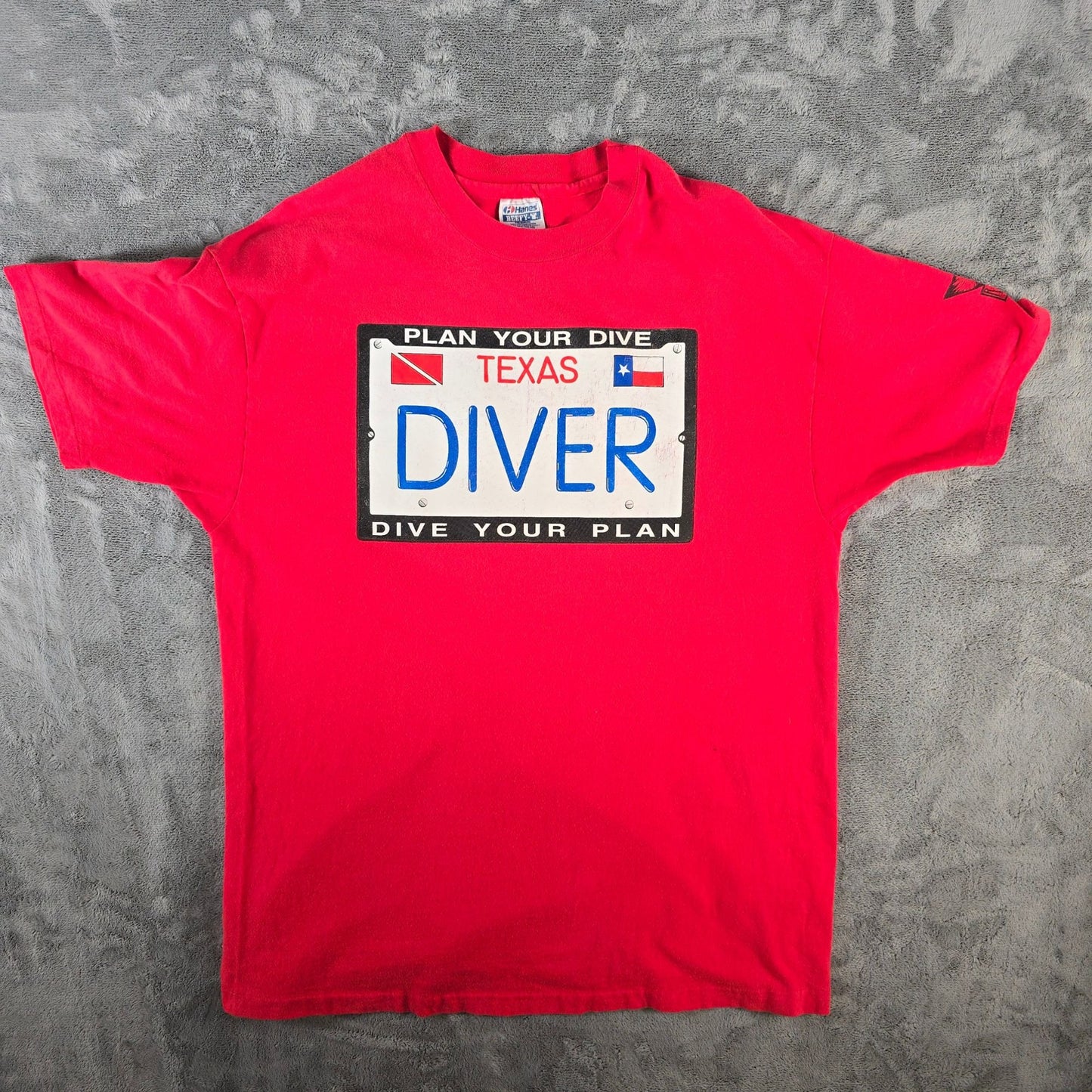 Vintage 1990s Scuba Aquatic Adventures Austin TX "Plan Your Dive" T-Shirt (L/XL)