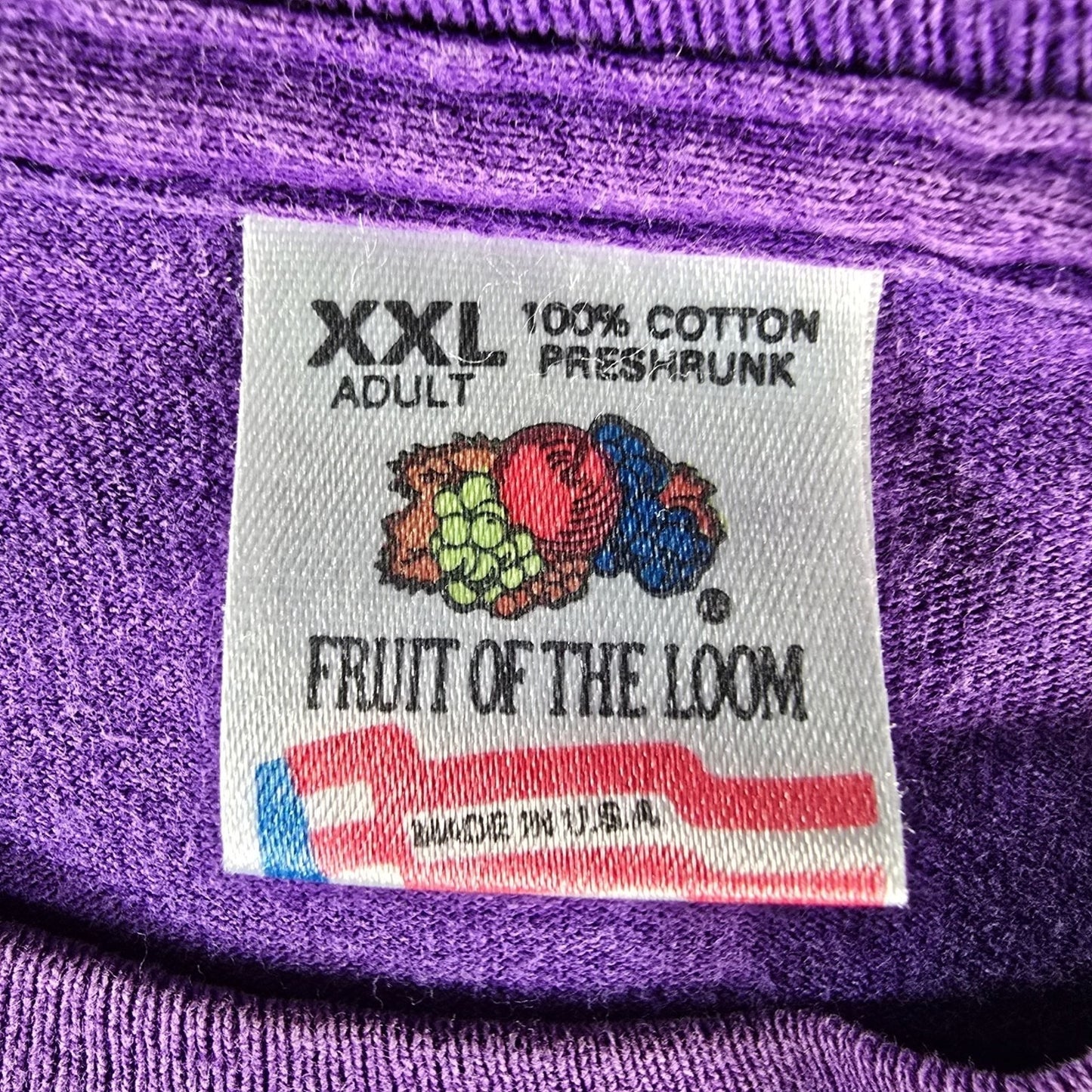 Vintage 1990s Alpha Omega Designs Praise the Lord Psalm 150 Purple T-Shirt (XL)