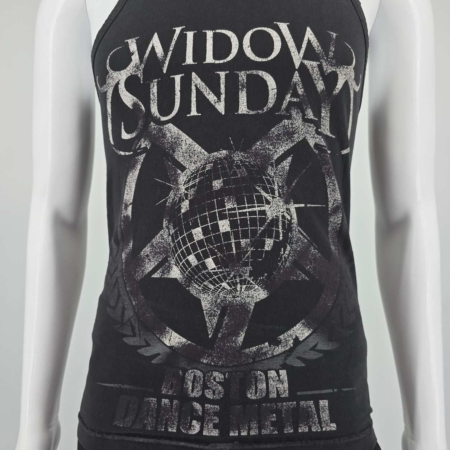 Distressed 2010s Bayside Black Widow Sunday Boston Dance Metal Tank Top (XS/S)