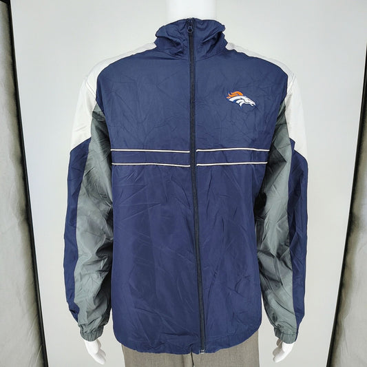Dunbrooke NFL x Sports Illustrated Denver Broncos Blue Windbreaker Jacket (XL)